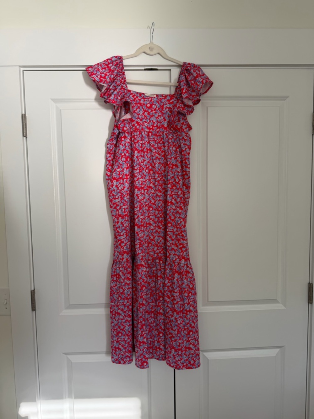 SundayUp Floral Dress in Red and Light Blue